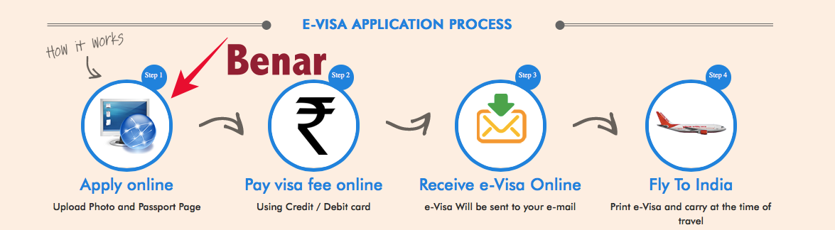 cara buat visa india